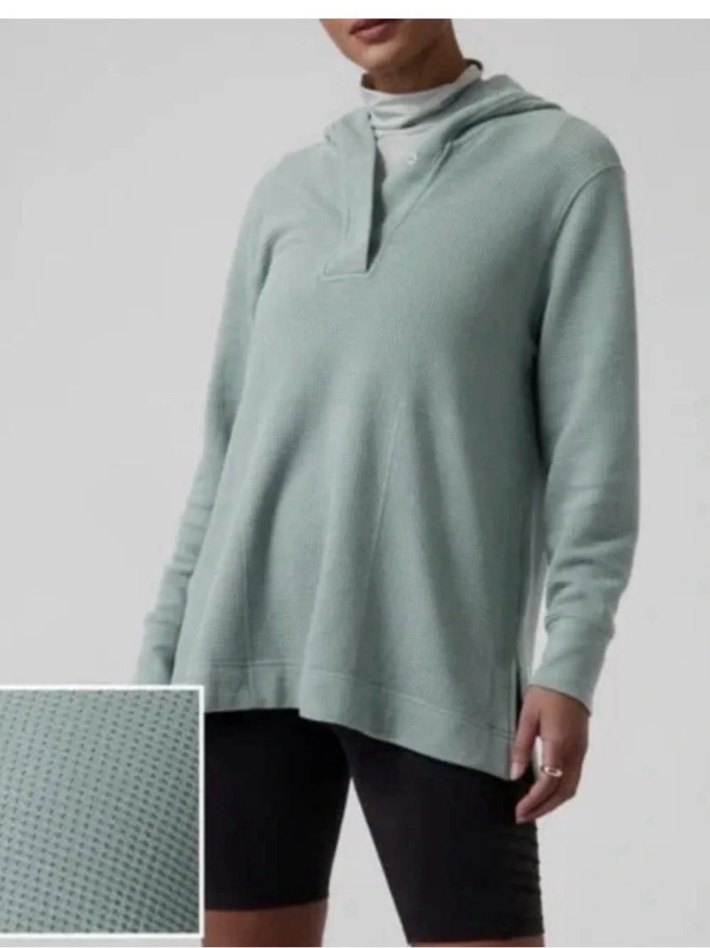 Athleta womens coaster luxe waffle hoodie size medium
